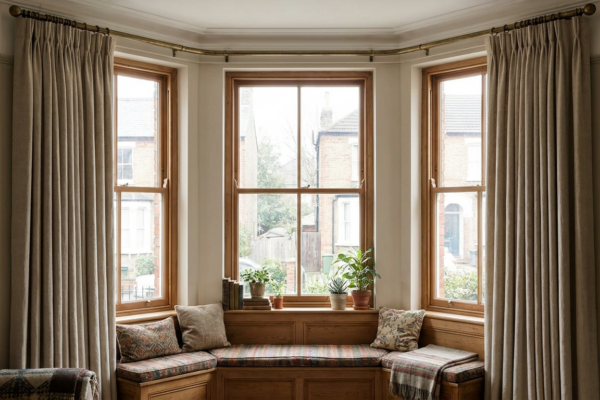 Bay Window Curtain Tricks That Stop The Gap