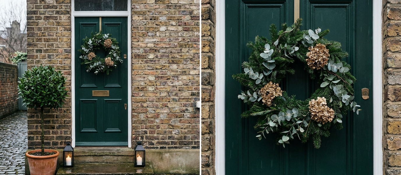 Christmas Front Door Styling Without The Theme Park