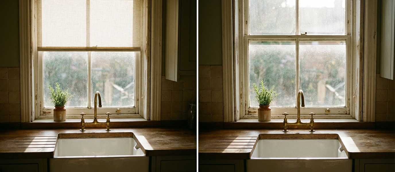 Kitchen Window Dressings That Cope With Steam And Splashes