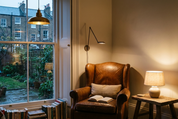 Layered Lighting Beside A Big Window