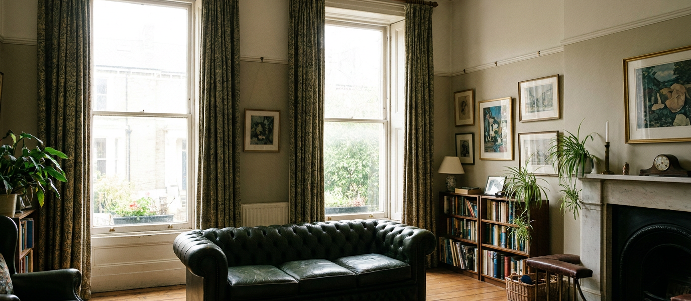 Living With The Tall Windows Of A Victorian Home