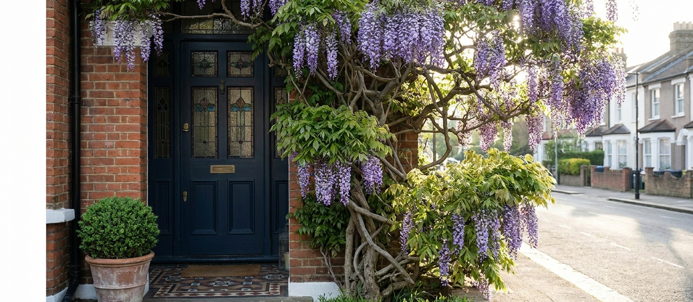 Wisteria Around A Front Door Romance And Maintenance